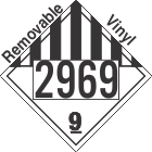 Miscellaneous Dangerous Goods Class 9 UN2969 Removable Vinyl DOT Placard