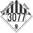 Miscellaneous Dangerous Goods Class 9 UN3077 Removable Vinyl DOT Placard