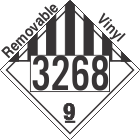 Miscellaneous Dangerous Goods Class 9 UN3268 Removable Vinyl DOT Placard