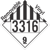 Miscellaneous Dangerous Goods Class 9 UN3316 Removable Vinyl DOT Placard