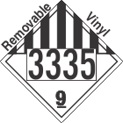 Miscellaneous Dangerous Goods Class 9 UN3335 Removable Vinyl DOT Placard