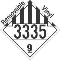 Miscellaneous Dangerous Goods Class 9 UN3335 Removable Vinyl DOT Placard