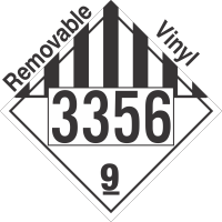 Miscellaneous Dangerous Goods Class 9 UN3356 Removable Vinyl DOT Placard