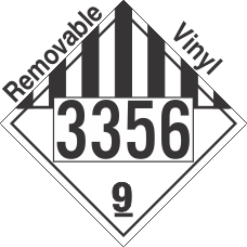 Miscellaneous Dangerous Goods Class 9 UN3356 Removable Vinyl DOT Placard