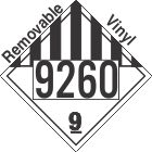 Miscellaneous Dangerous Goods Class 9 UN9260 Removable Vinyl DOT Placard