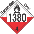 Spontaneously Combustible Class 4.2 UN1380 Removable Vinyl DOT Placard