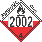 Spontaneously Combustible Class 4.2 UN2002 Removable Vinyl DOT Placard