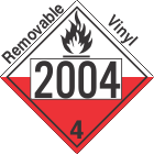 Spontaneously Combustible Class 4.2 UN2004 Removable Vinyl DOT Placard