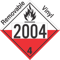 Spontaneously Combustible Class 4.2 UN2004 Removable Vinyl DOT Placard