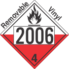 Spontaneously Combustible Class 4.2 UN2006 Removable Vinyl DOT Placard