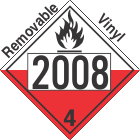 Spontaneously Combustible Class 4.2 UN2008 Removable Vinyl DOT Placard