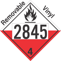 Spontaneously Combustible Class 4.2 UN2845 Removable Vinyl DOT Placard