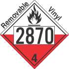Spontaneously Combustible Class 4.2 UN2870 Removable Vinyl DOT Placard