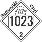 Toxic Gas Class 2.3 UN1023 Removable Vinyl DOT Placard