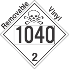 Toxic Gas Class 2.3 UN1040 Removable Vinyl DOT Placard