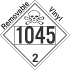Toxic Gas Class 2.3 UN1045 Removable Vinyl DOT Placard
