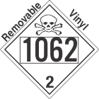Toxic Gas Class 2.3 UN1062 Removable Vinyl DOT Placard
