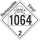 Toxic Gas Class 2.3 UN1064 Removable Vinyl DOT Placard