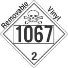 Toxic Gas Class 2.3 UN1067 Removable Vinyl DOT Placard