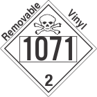 Toxic Gas Class 2.3 UN1071 Removable Vinyl DOT Placard