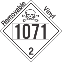 Toxic Gas Class 2.3 UN1071 Removable Vinyl DOT Placard