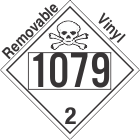 Toxic Gas Class 2.3 UN1079 Removable Vinyl DOT Placard