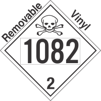 Toxic Gas Class 2.3 UN1082 Removable Vinyl DOT Placard