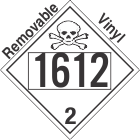 Toxic Gas Class 2.3 UN1612 Removable Vinyl DOT Placard