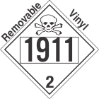 Toxic Gas Class 2.3 UN1911 Removable Vinyl DOT Placard