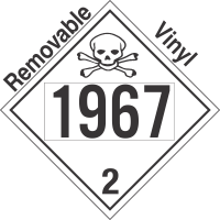 Toxic Gas Class 2.3 UN1967 Removable Vinyl DOT Placard