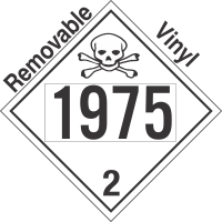 Toxic Gas Class 2.3 UN1975 Removable Vinyl DOT Placard