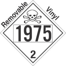 Toxic Gas Class 2.3 UN1975 Removable Vinyl DOT Placard