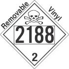 Toxic Gas Class 2.3 UN2188 Removable Vinyl DOT Placard