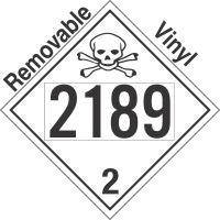 Toxic Gas Class 2.3 UN2189 Removable Vinyl DOT Placard