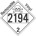 Toxic Gas Class 2.3 UN2194 Removable Vinyl DOT Placard