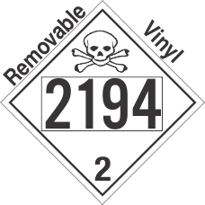 Toxic Gas Class 2.3 UN2194 Removable Vinyl DOT Placard