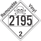 Toxic Gas Class 2.3 UN2195 Removable Vinyl DOT Placard