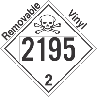 Toxic Gas Class 2.3 UN2195 Removable Vinyl DOT Placard