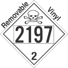 Toxic Gas Class 2.3 UN2197 Removable Vinyl DOT Placard