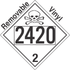 Toxic Gas Class 2.3 UN2420 Removable Vinyl DOT Placard