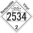 Toxic Gas Class 2.3 UN2534 Removable Vinyl DOT Placard