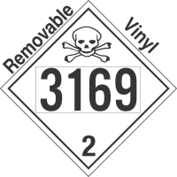 Toxic Gas Class 2.3 UN3169 Removable Vinyl DOT Placard