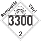 Toxic Gas Class 2.3 UN3300 Removable Vinyl DOT Placard