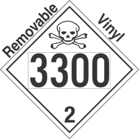 Toxic Gas Class 2.3 UN3300 Removable Vinyl DOT Placard