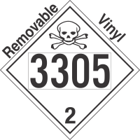 Toxic Gas Class 2.3 UN3305 Removable Vinyl DOT Placard