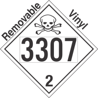 Toxic Gas Class 2.3 UN3307 Removable Vinyl DOT Placard