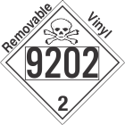 Toxic Gas Class 2.3 UN9202 Removable Vinyl DOT Placard