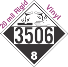 Corrosive Class 8 UN3506 20mil Rigid Vinyl DOT Placard