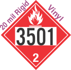 Flammable Gas Class 2.1 UN3501 20mil Rigid Vinyl DOT Placard
