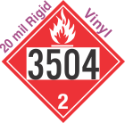 Flammable Gas Class 2.1 UN3504 20mil Rigid Vinyl DOT Placard